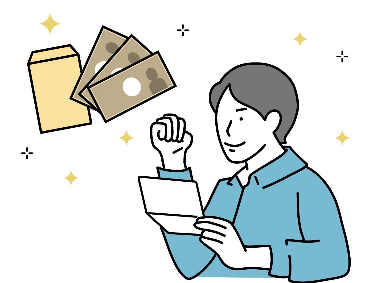 クレジットカードと本人確認書類のイラスト